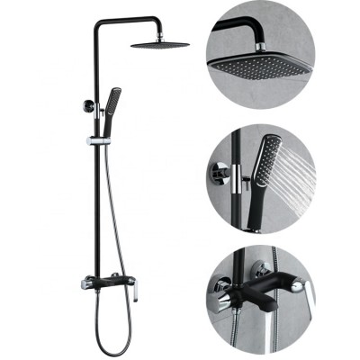 newly water saving exposed Metal construction rain shower faucets