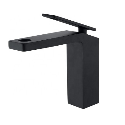 Black Fashion Design Hot And Cold Water Single Handle Brass Basin Faucet