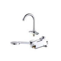 High Quality Water Slow Open Tap Brass Foot Pedal Faucet for Hospital Laboratory Bathroom Kitchen