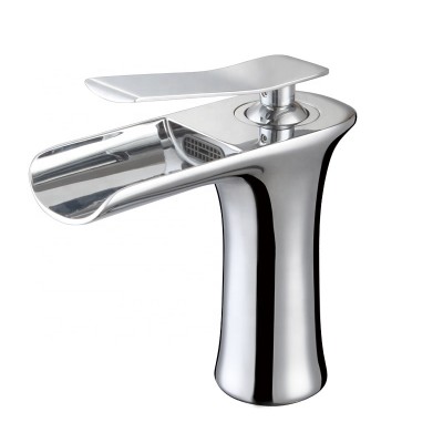 modern 59% copper  hot and cold water waterfall  bathroom tap faucet