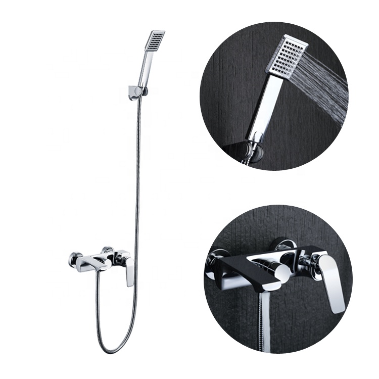 european simple design single lever wall-mounted bathroom shower set