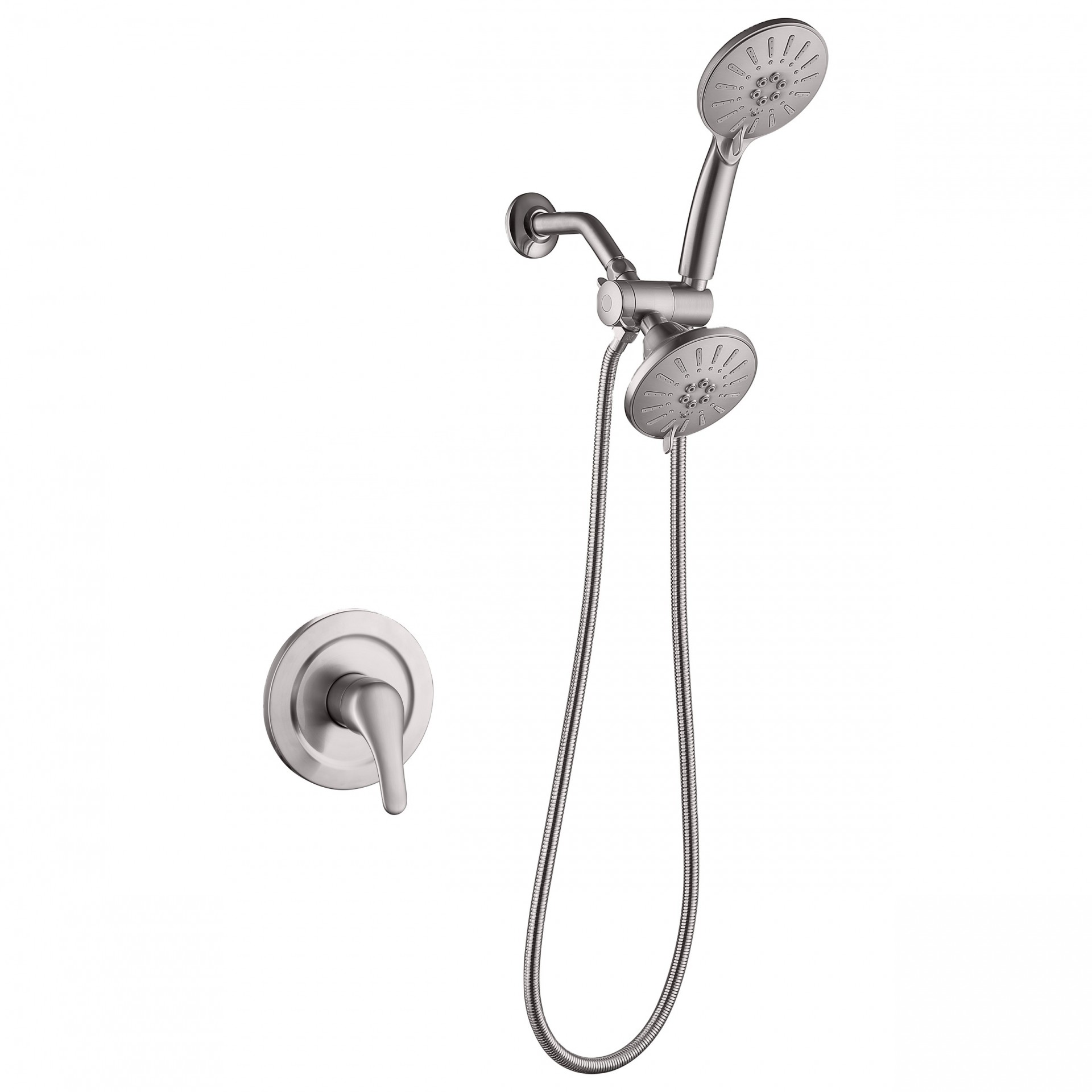 Wall mounted top shower and hand shower set Wall-mount Rain-style Shower Faucet