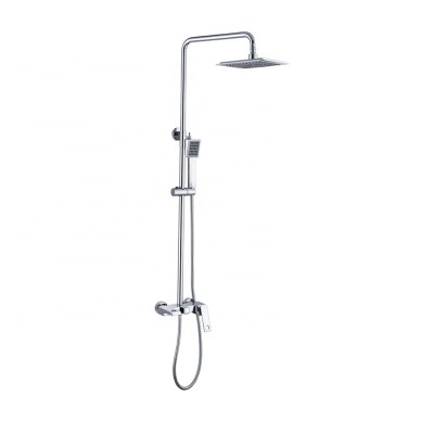 Polished chrome faucet manufacturer brass rain shower set faucet